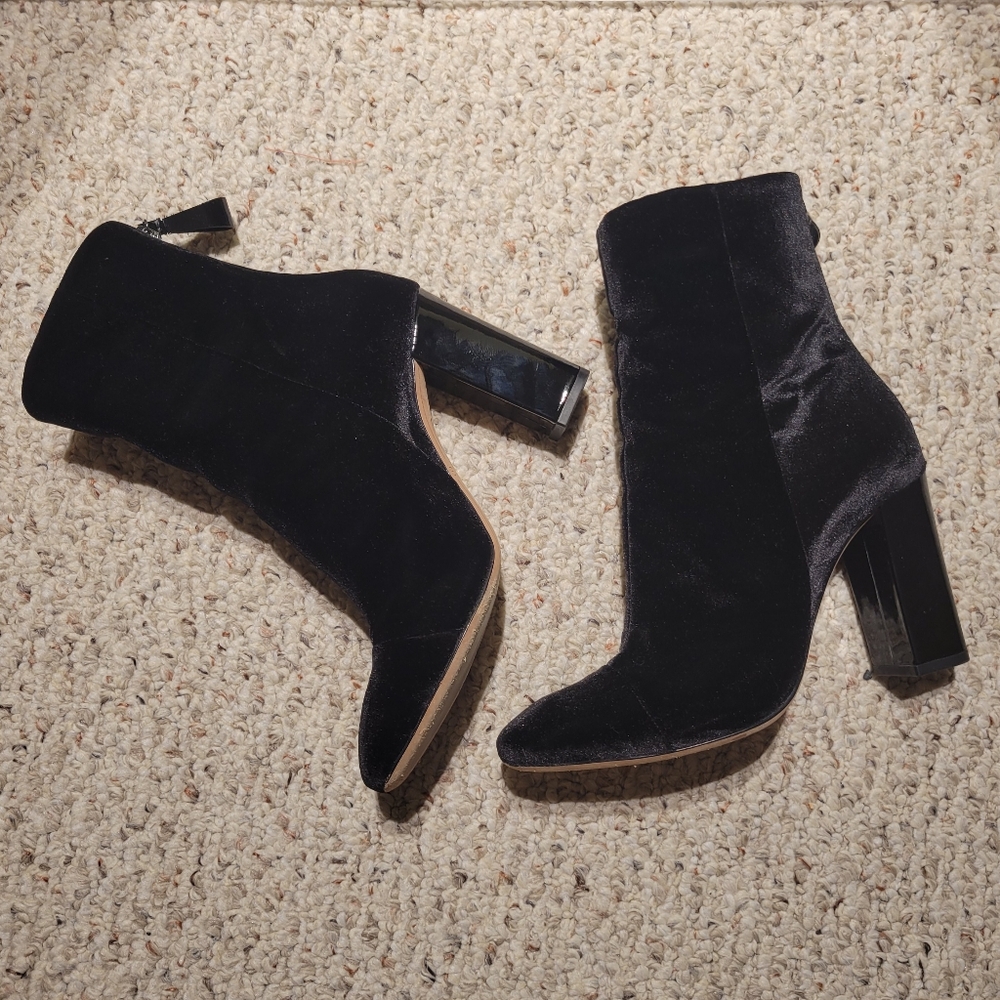 Alexandre Birman Velvet Heel Ankle Boot Size 37.5